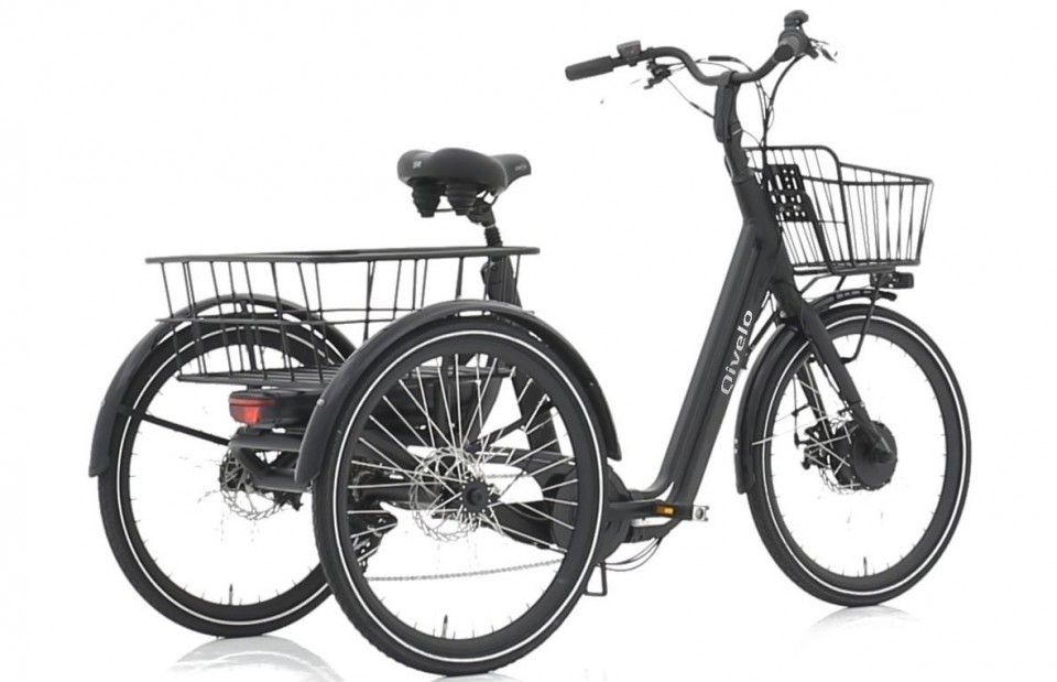 Qivelo Senior Fold vouwbaar - mat zwart - elektrische driewieler