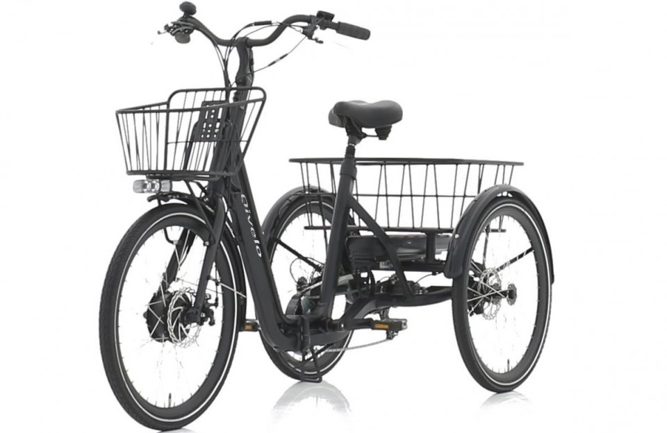 Qivelo Senior Fold vouwbaar - mat zwart - elektrische driewieler