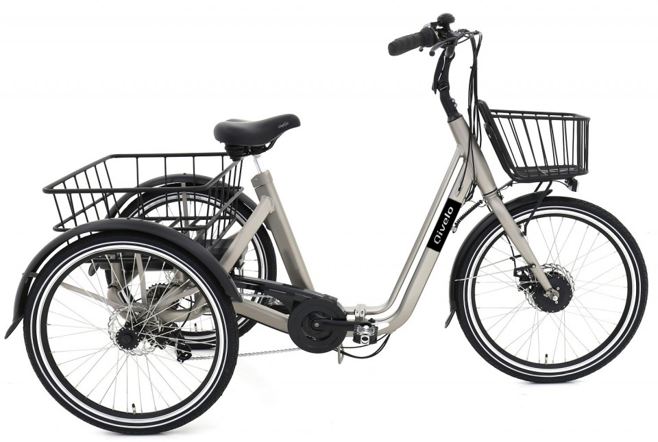 Qivelo Senior Fold vouwbaar - mat grijs - elektrische driewieler